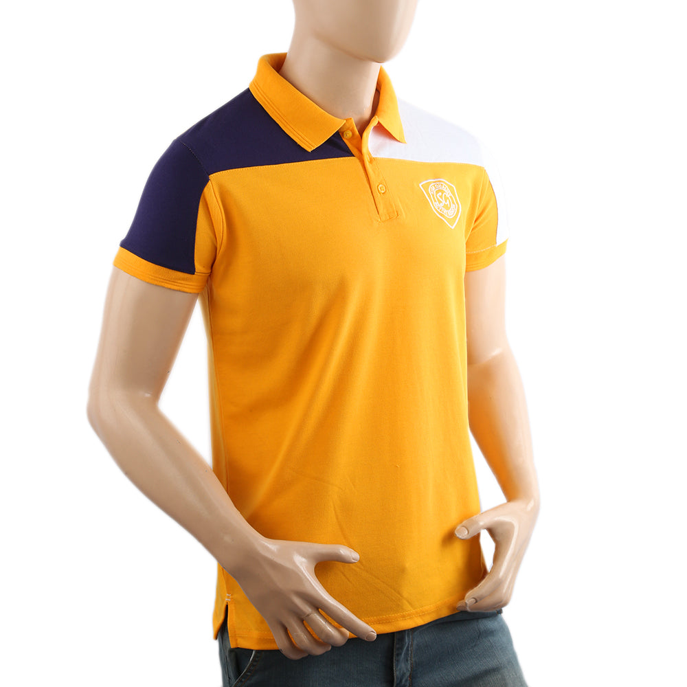 Men's Half Sleeves Polo T-Shirt - Yellow, Men's T-Shirts & Polos, Chase Value, Chase Value