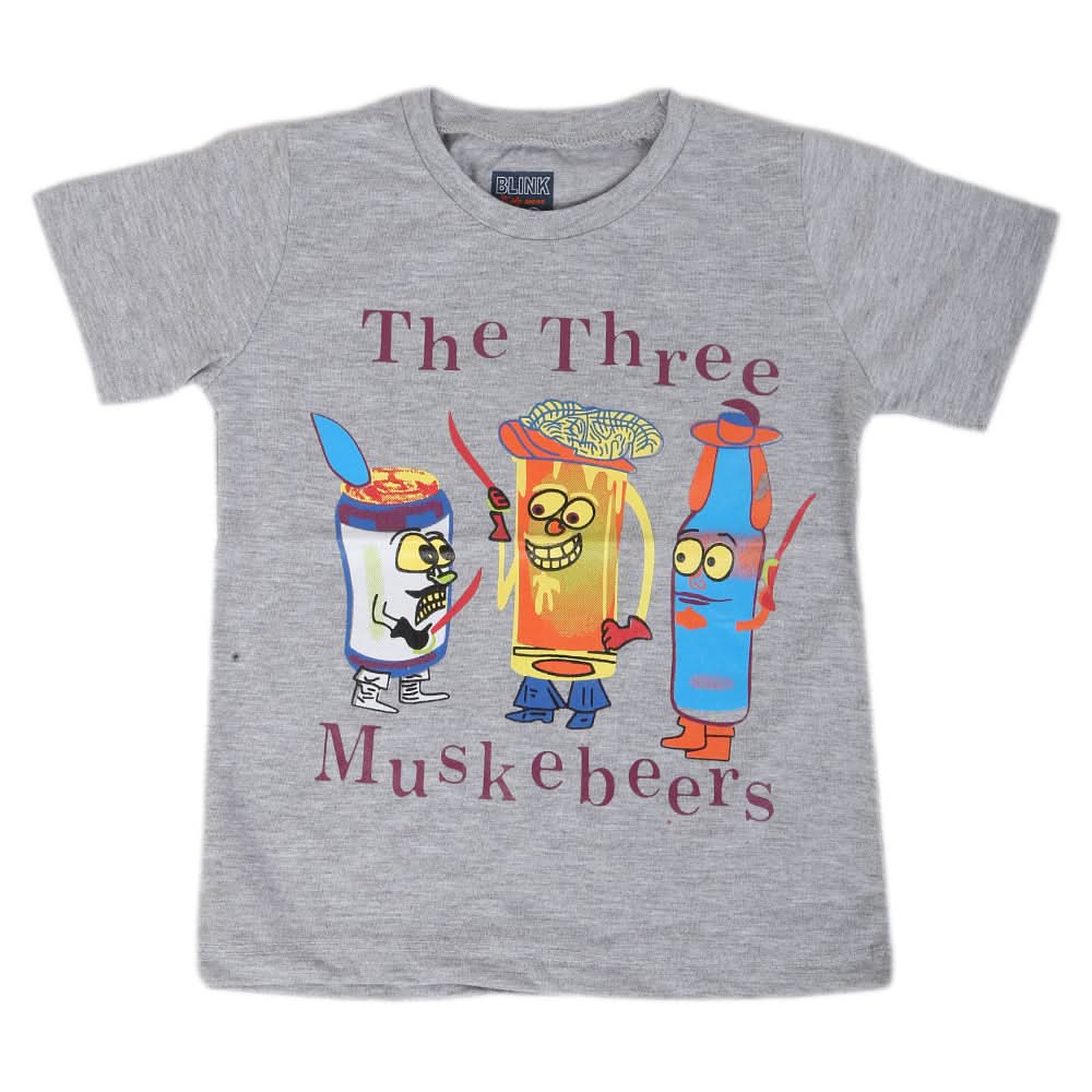 Boys Half Sleeves T-Shirt - Grey, Kids, Boys T-Shirts, Chase Value, Chase Value