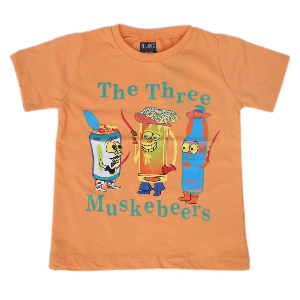 Boys Half Sleeves T-Shirt - Orange, Kids, Boys T-Shirts, Chase Value, Chase Value