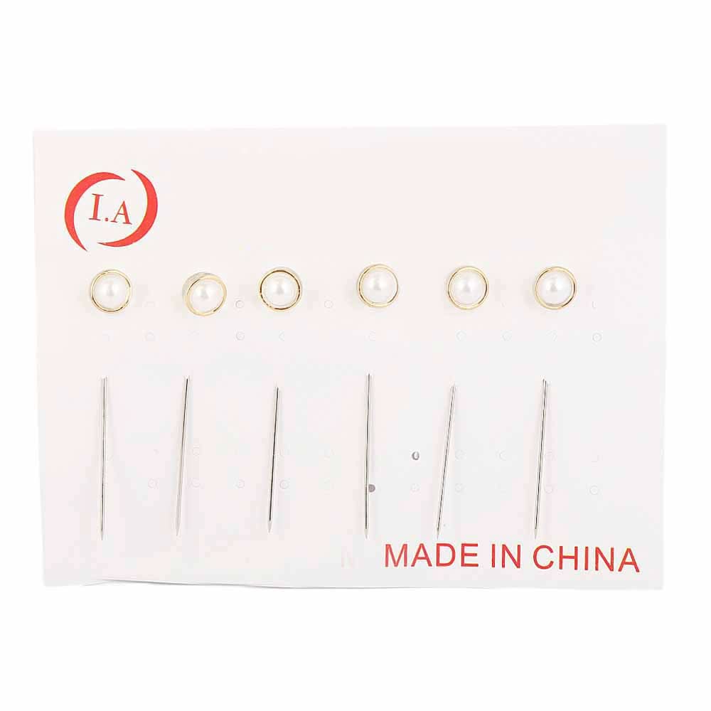 Scarf Pin 6 Pcs - Multi, Women, Scarf Pins & Brooches, Chase Value, Chase Value