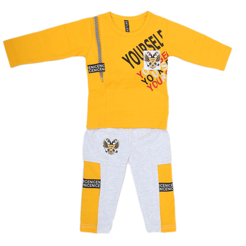 Boys Full Sleeves Suit (42612) - Yellow, Kids, Boys Sets And Suits, Chase Value, Chase Value