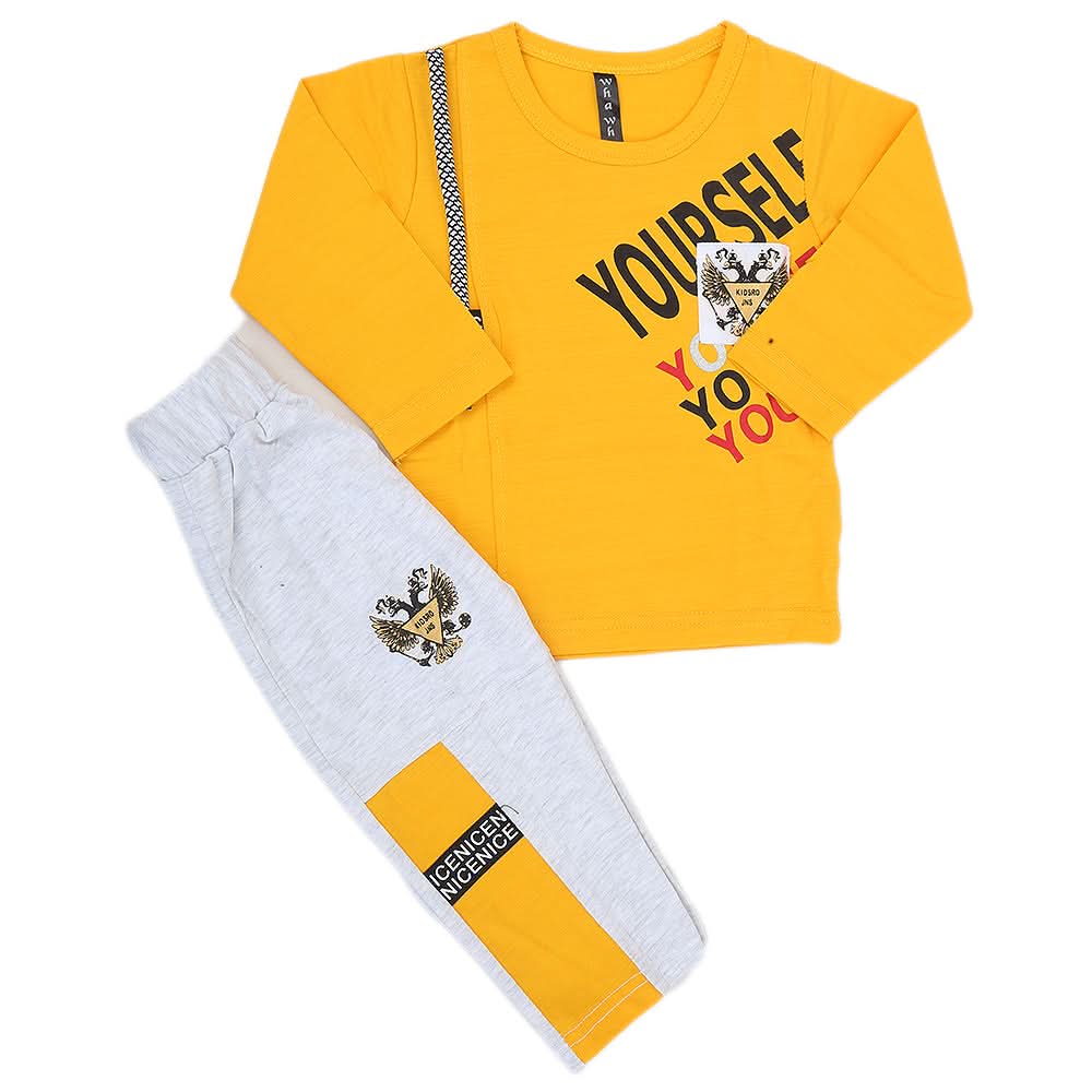 Boys Full Sleeves Suit (42612) - Yellow, Kids, Boys Sets And Suits, Chase Value, Chase Value