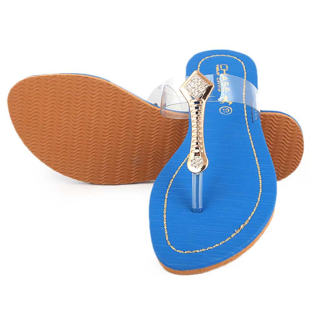 Women's Slipper (SA-08) - Blue, Women, Slippers, Chase Value, Chase Value