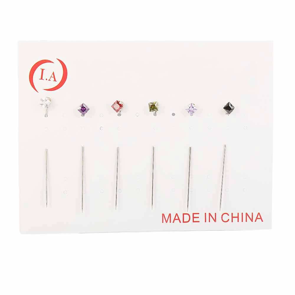 Scarf Pin 6 Pcs - Multi, Women, Scarf Pins & Brooches, Chase Value, Chase Value