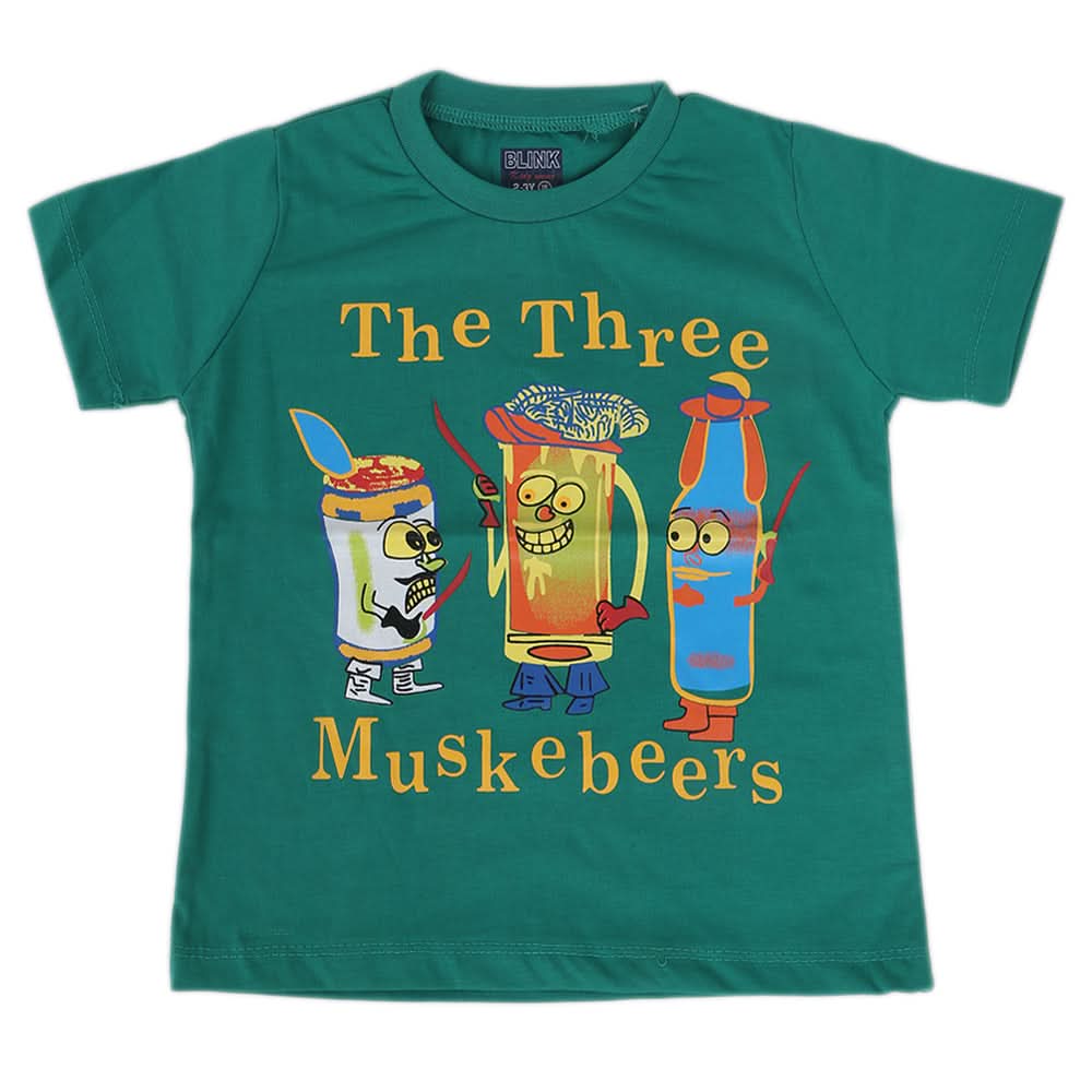 Boys Half Sleeves T-Shirt - Green, Kids, Boys T-Shirts, Chase Value, Chase Value