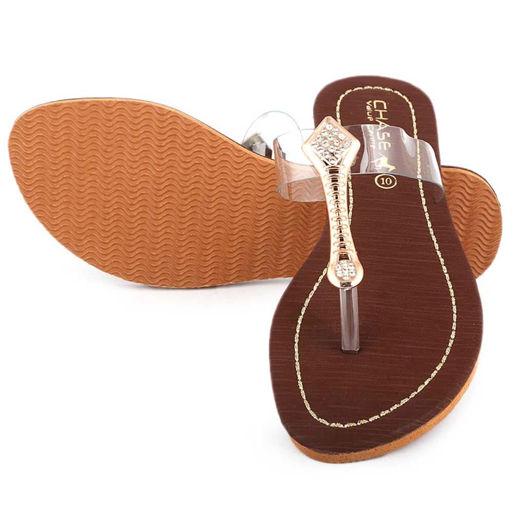Women's Slipper (SA-08) - Brown, Women, Slippers, Chase Value, Chase Value