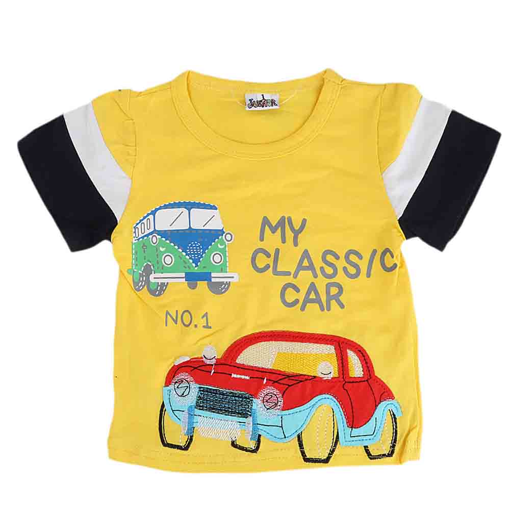 Newborn Boys T-Shirt - Yellow, Kids, NB Boys Shirts And T-Shirts, Chase Value, Chase Value