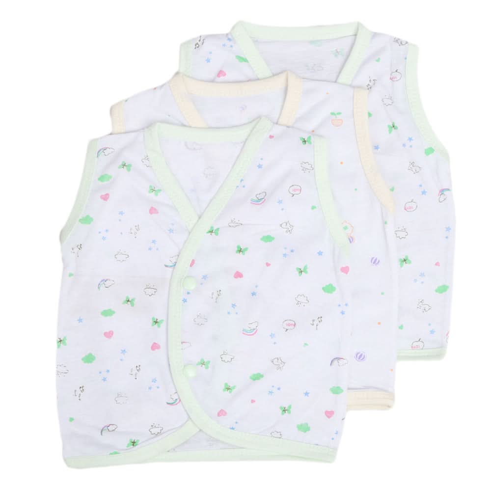 Newborn Vest 3Pcs Set - Multi, Kids, Newborn Boys Shirts And T-Shirts, Chase Value, Chase Value