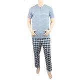 Men's Night Sleep Suit - Steel Blue, Men, Nightwear, Chase Value, Chase Value