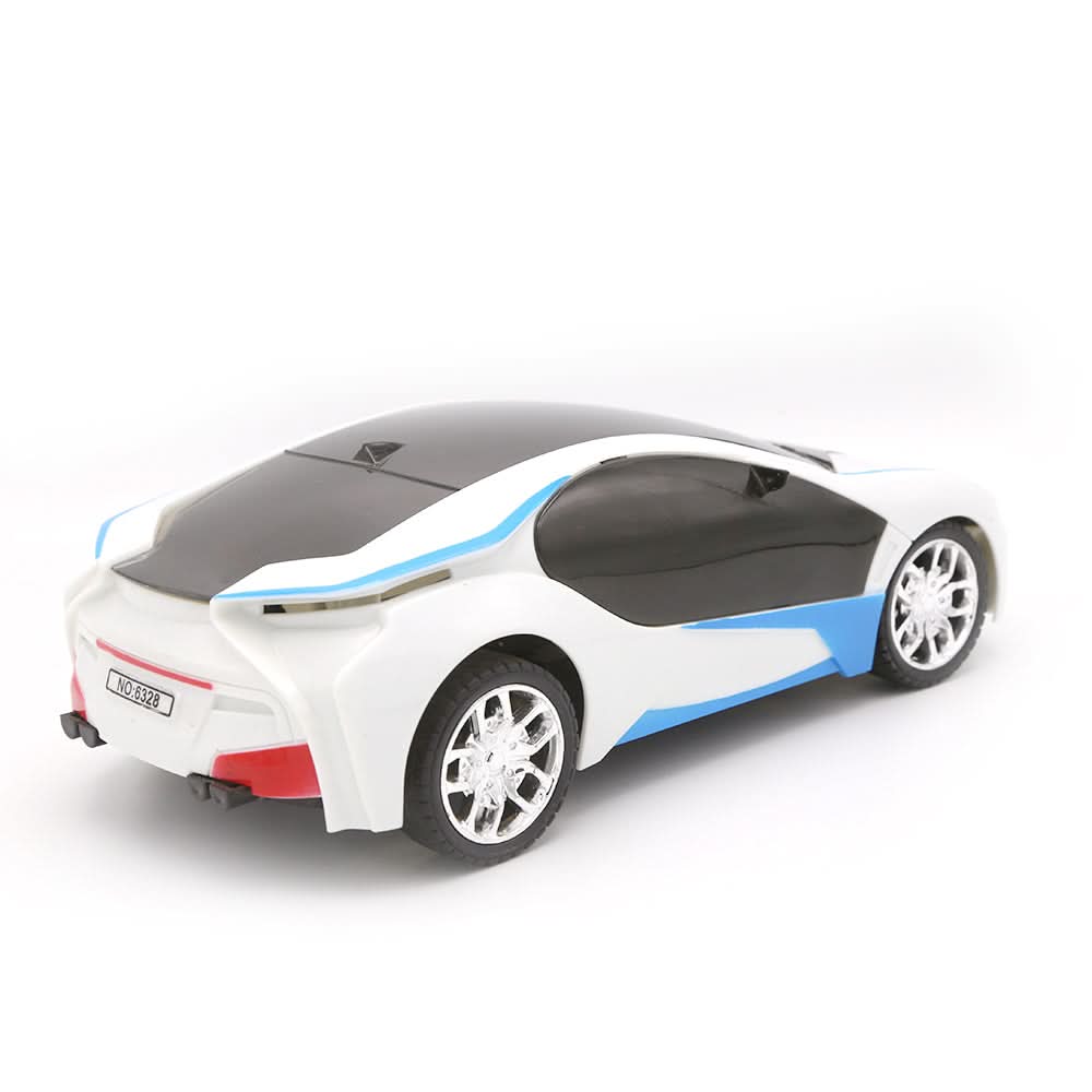 Remote Control Car 3D Light - White, Kids, Remote Control, Chase Value, Chase Value