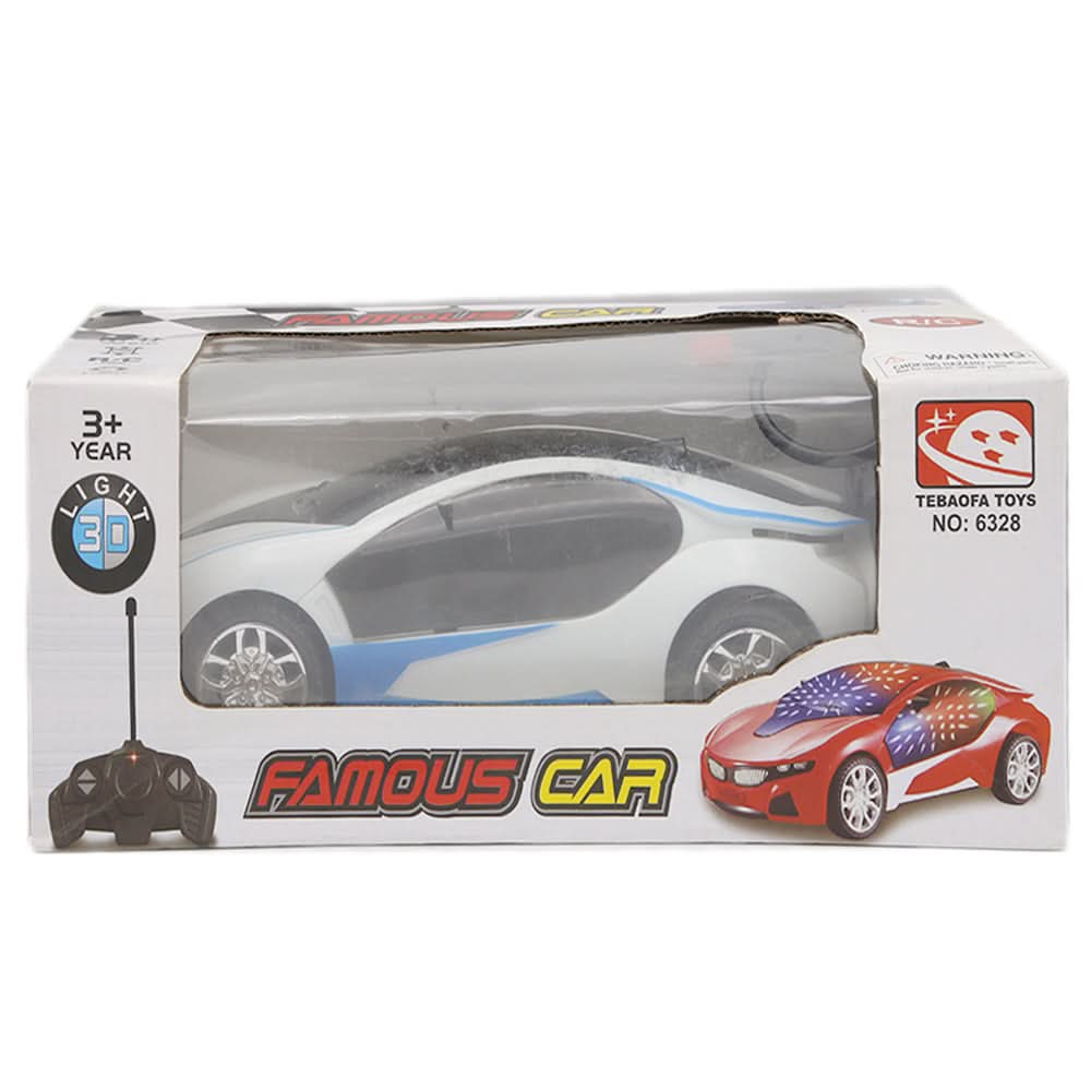 Remote Control Car 3D Light - White, Kids, Remote Control, Chase Value, Chase Value