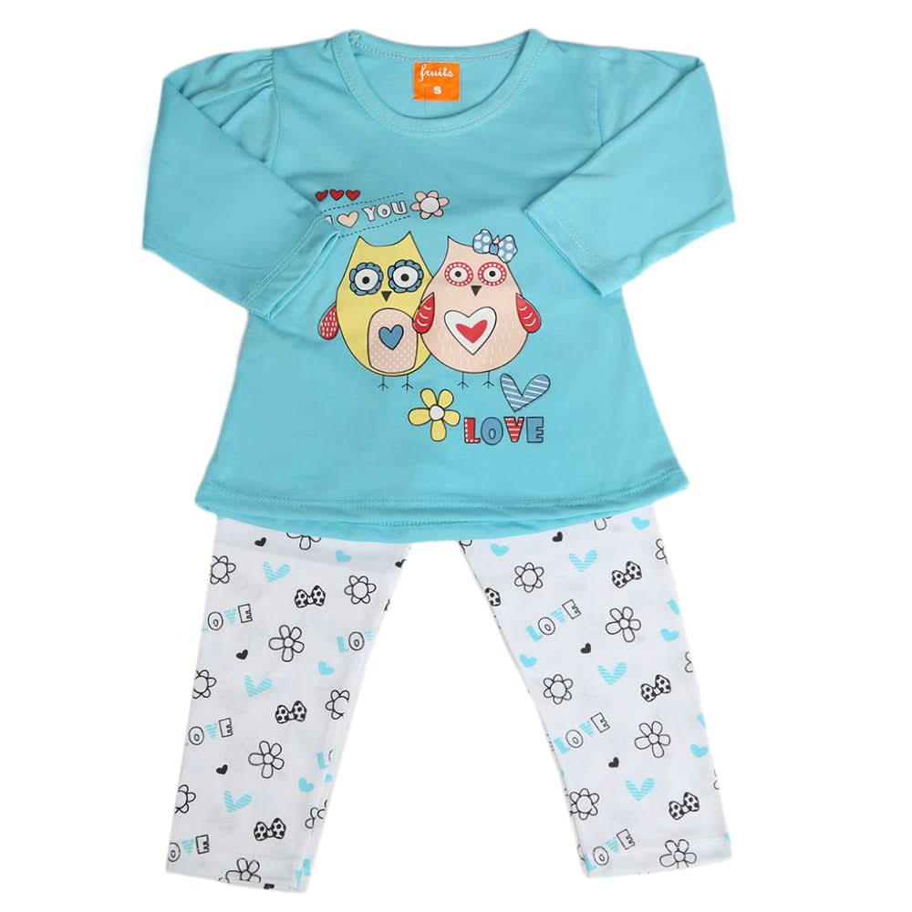 Girls Full Sleeves Suit - Sea Green, Girls Suits, Chase Value, Chase Value
