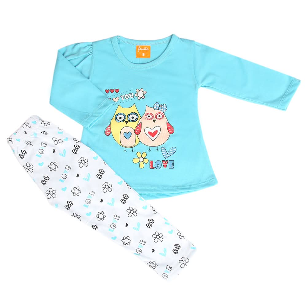 Girls Full Sleeves Suit - Sea Green, Girls Suits, Chase Value, Chase Value