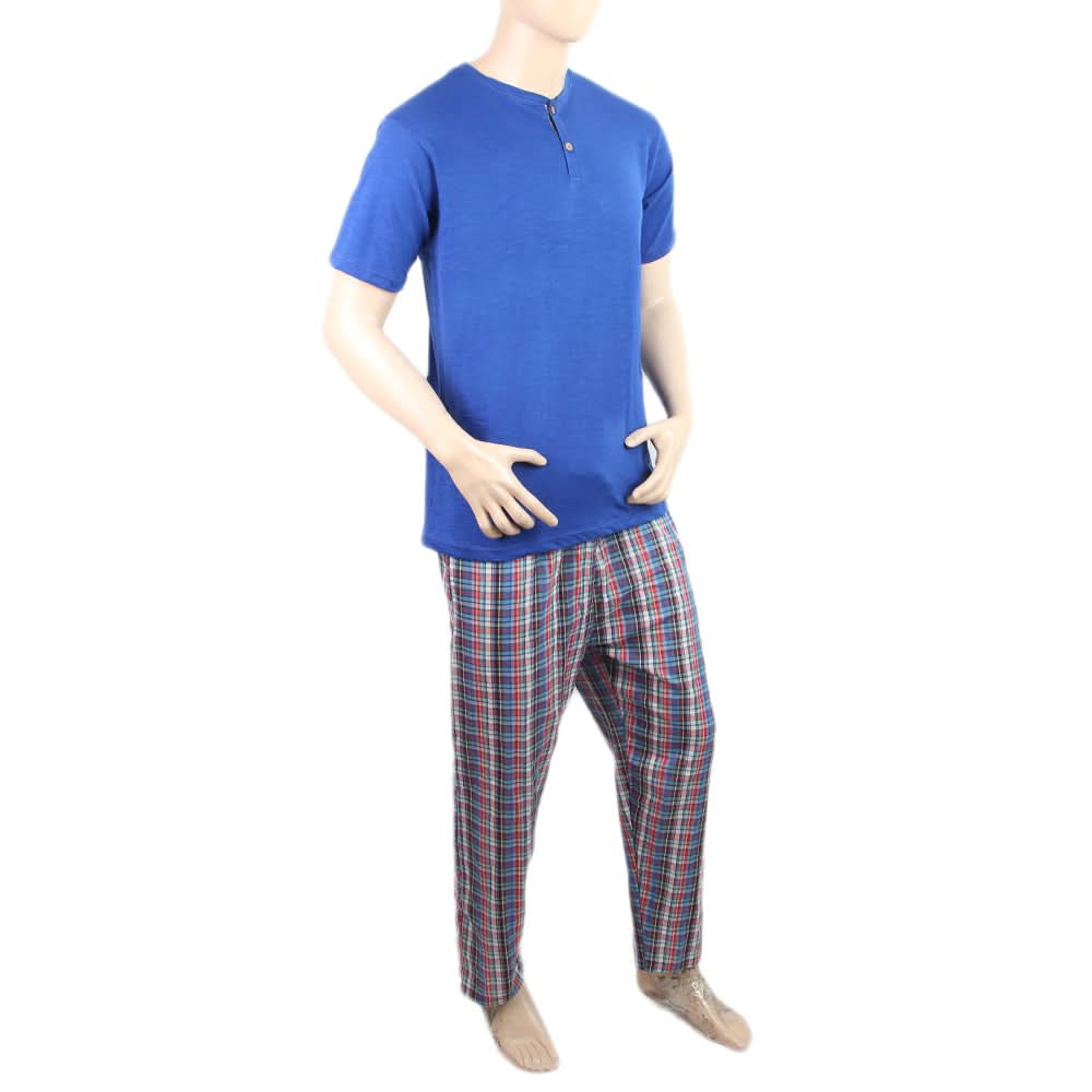 Men's Night Sleep Suit - Royal Blue, Men, Nightwear, Chase Value, Chase Value