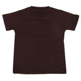 Boys Round Neck Half Sleeves T-Shirt - Dark Brown, Kids, Boys T-Shirts, Chase Value, Chase Value