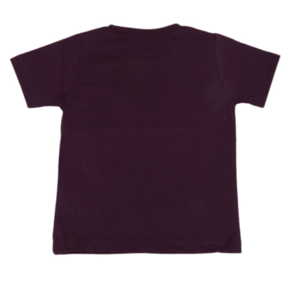 Boys Round Neck Half Sleeves T-Shirt - Purple, Kids, Boys T-Shirts, Chase Value, Chase Value