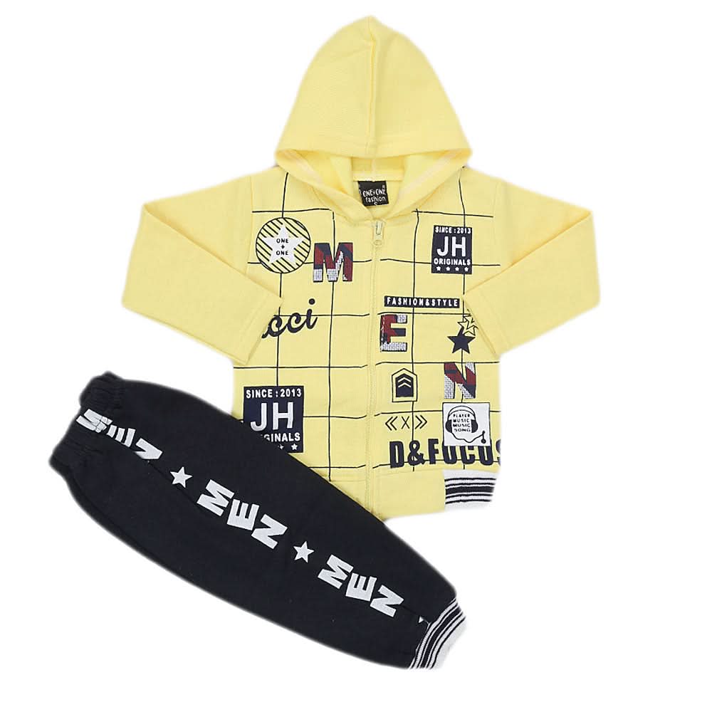 Boys Pajamas Suits Fleece 2300  - Yellow, Kids, Boys Sets And Suits, Chase Value, Chase Value