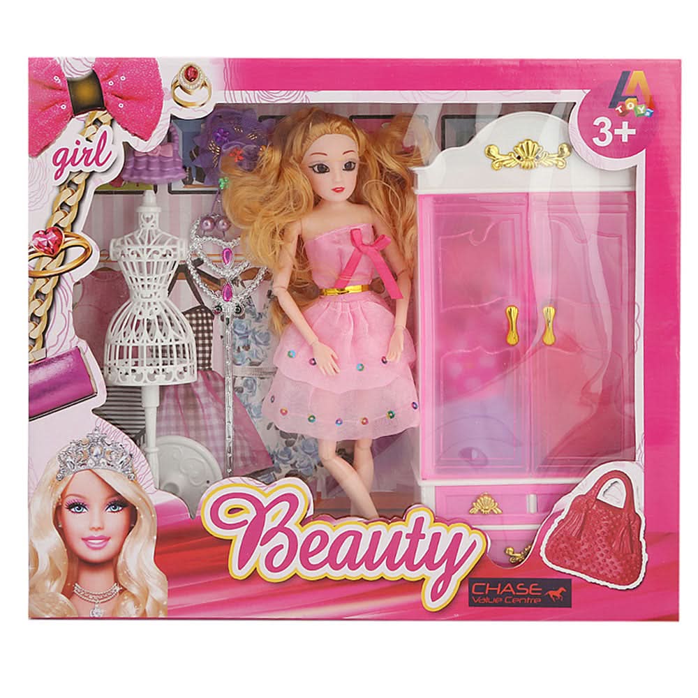 Barbie Doll With Accessories - Pink, Kids, Dolls and House, Chase Value, Chase Value