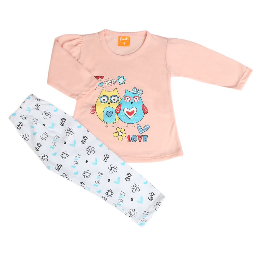 Girls Full Sleeves Suit - Peach, Girls Suits, Chase Value, Chase Value