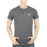 Men's Half Sleeves Round Neck T-Shirt - Dark Grey, Men, T-Shirts And Polos, Chase Value, Chase Value