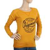 Women's Full Sleeves T-Shirt - Mustard, Women, T-Shirts And Tops, Chase Value, Chase Value