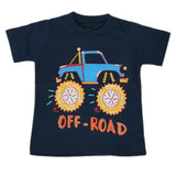 Boys Round Neck Half Sleeves T-Shirt - Steel Blue, Kids, Boys T-Shirts, Chase Value, Chase Value