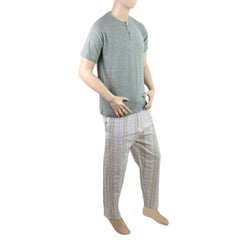 Men's Night Sleep Suit - Grey, Men, Nightwear, Chase Value, Chase Value