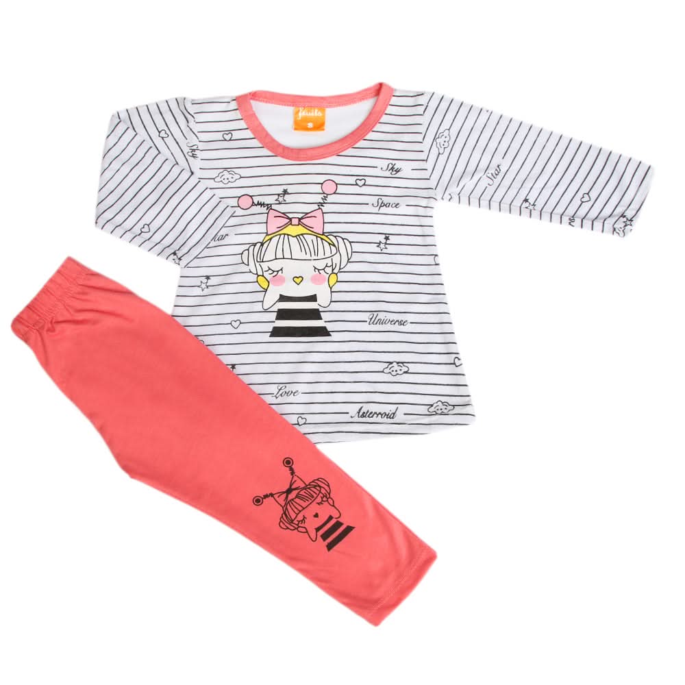 Girls Full Sleeves Suit - Dark Pink, Girls Suits, Chase Value, Chase Value