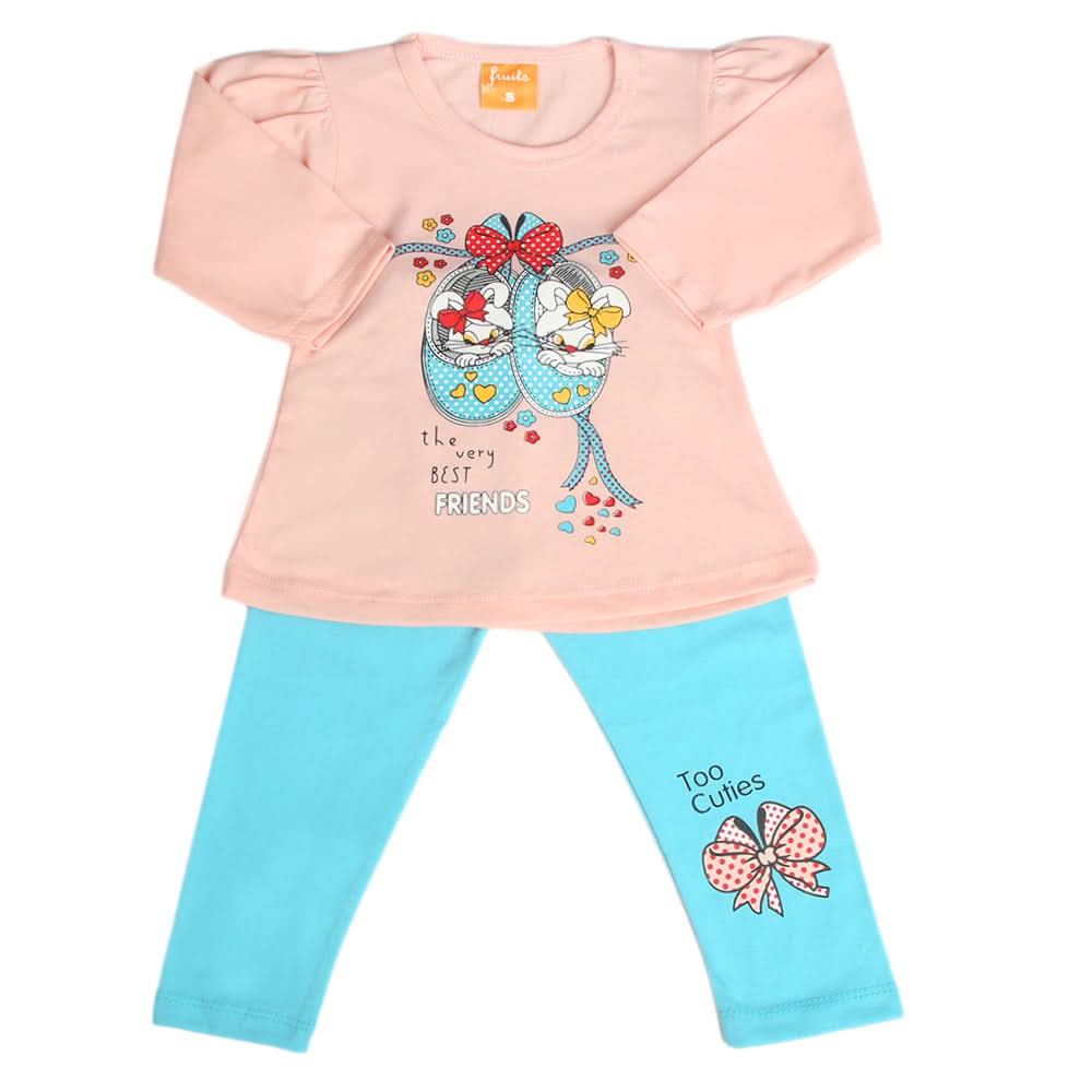 Girls Full Sleeves Suit - Peach, Girls Suits, Chase Value, Chase Value