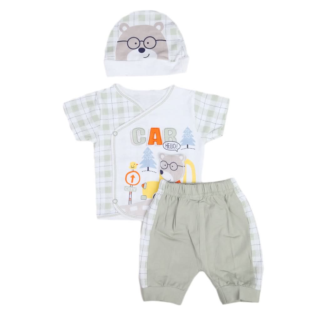 Newborn Boys Half Sleeves Suits - Light Green, Kids, New Born Boys Sets And Suits, Chase Value, Chase Value