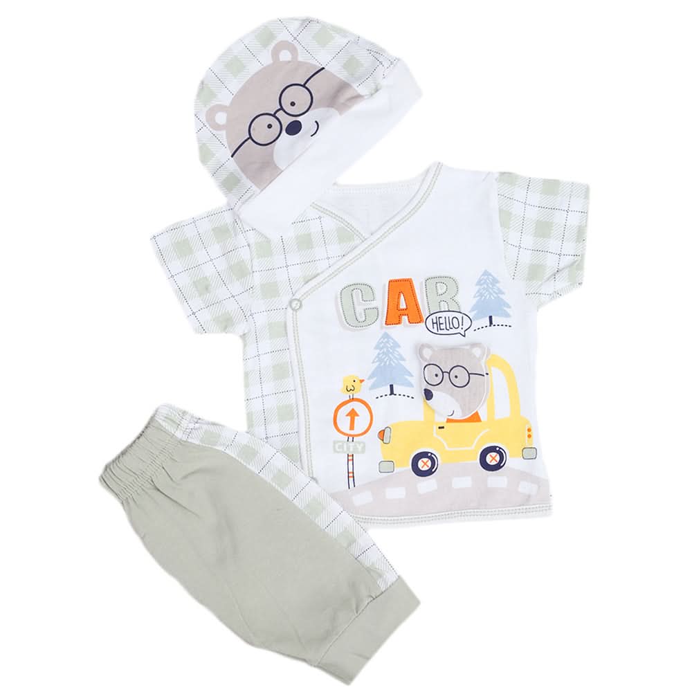 Newborn Boys Half Sleeves Suits - Light Green, Kids, New Born Boys Sets And Suits, Chase Value, Chase Value