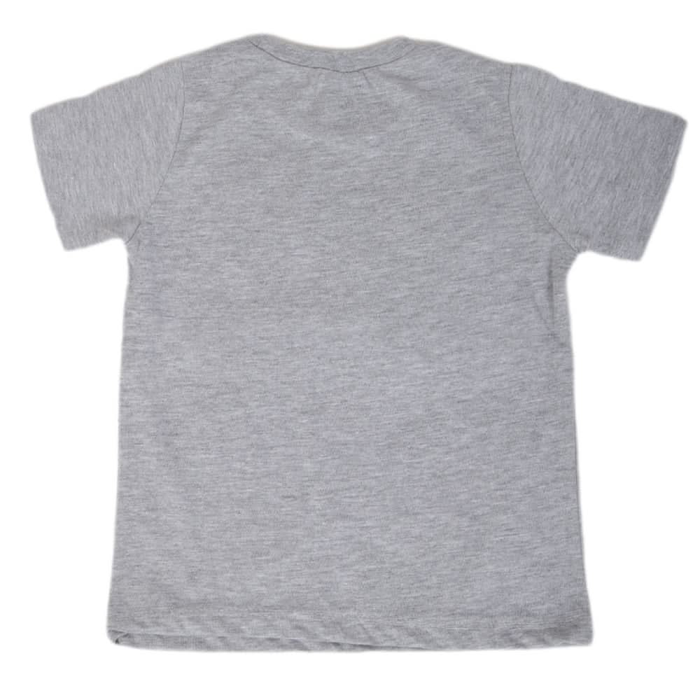 Boys Round Neck Half Sleeves T-Shirt - Grey, Kids, Boys T-Shirts, Chase Value, Chase Value