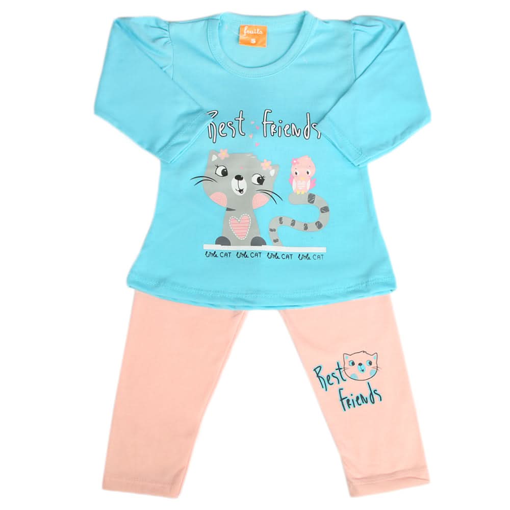 Girls Full Sleeves Suit - Sea Green, Girls Suits, Chase Value, Chase Value