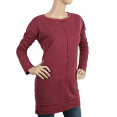 Women's Full Sleeves T-Shirt - Maroon, Women, T-Shirts And Tops, Chase Value, Chase Value