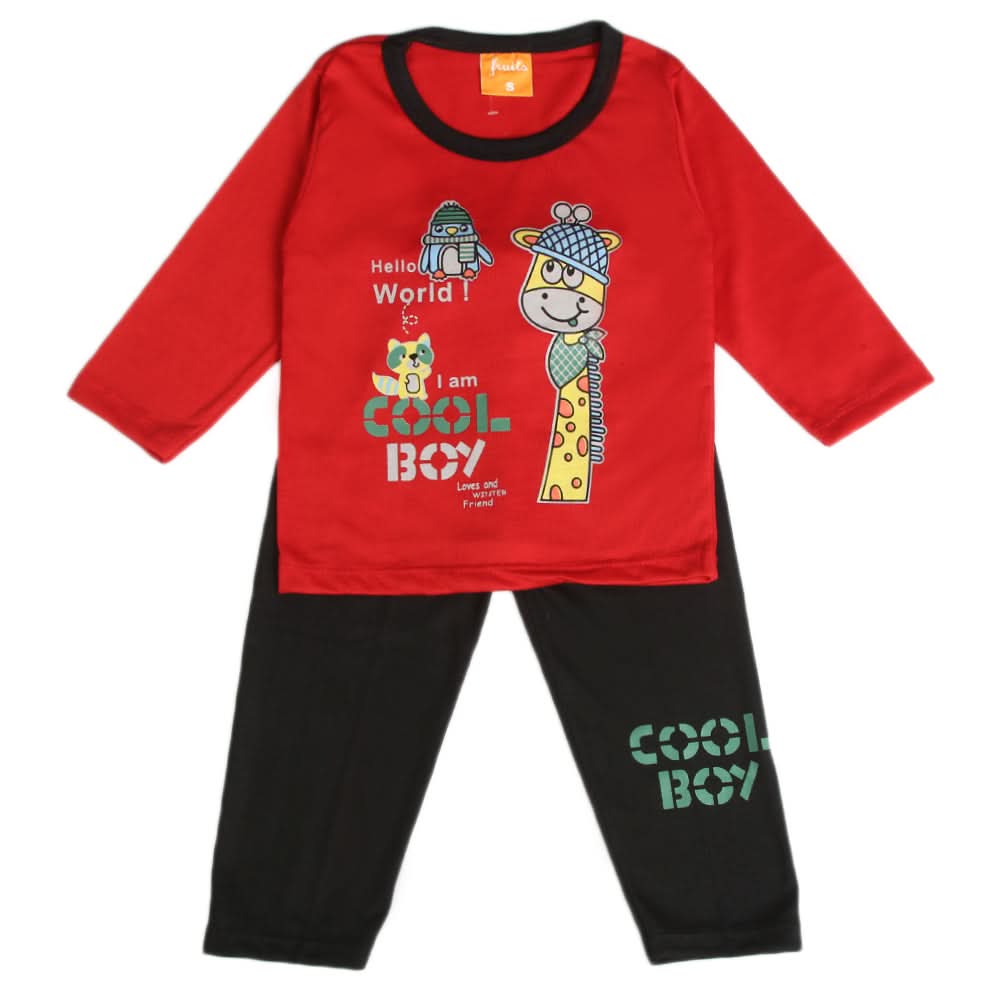 Boys Full Sleeves Suit - Red, Boys Sets & Suits, Chase Value, Chase Value