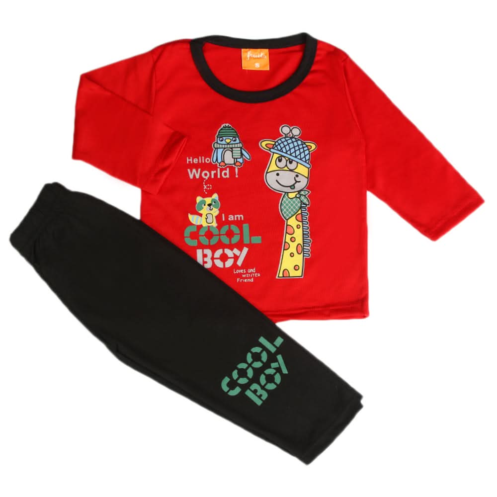 Boys Full Sleeves Suit - Red, Boys Sets & Suits, Chase Value, Chase Value