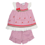 Newborn Girls Half Sleeves Short Suit - Light Pink, Kids, NB Girls Sets And Suits, Chase Value, Chase Value