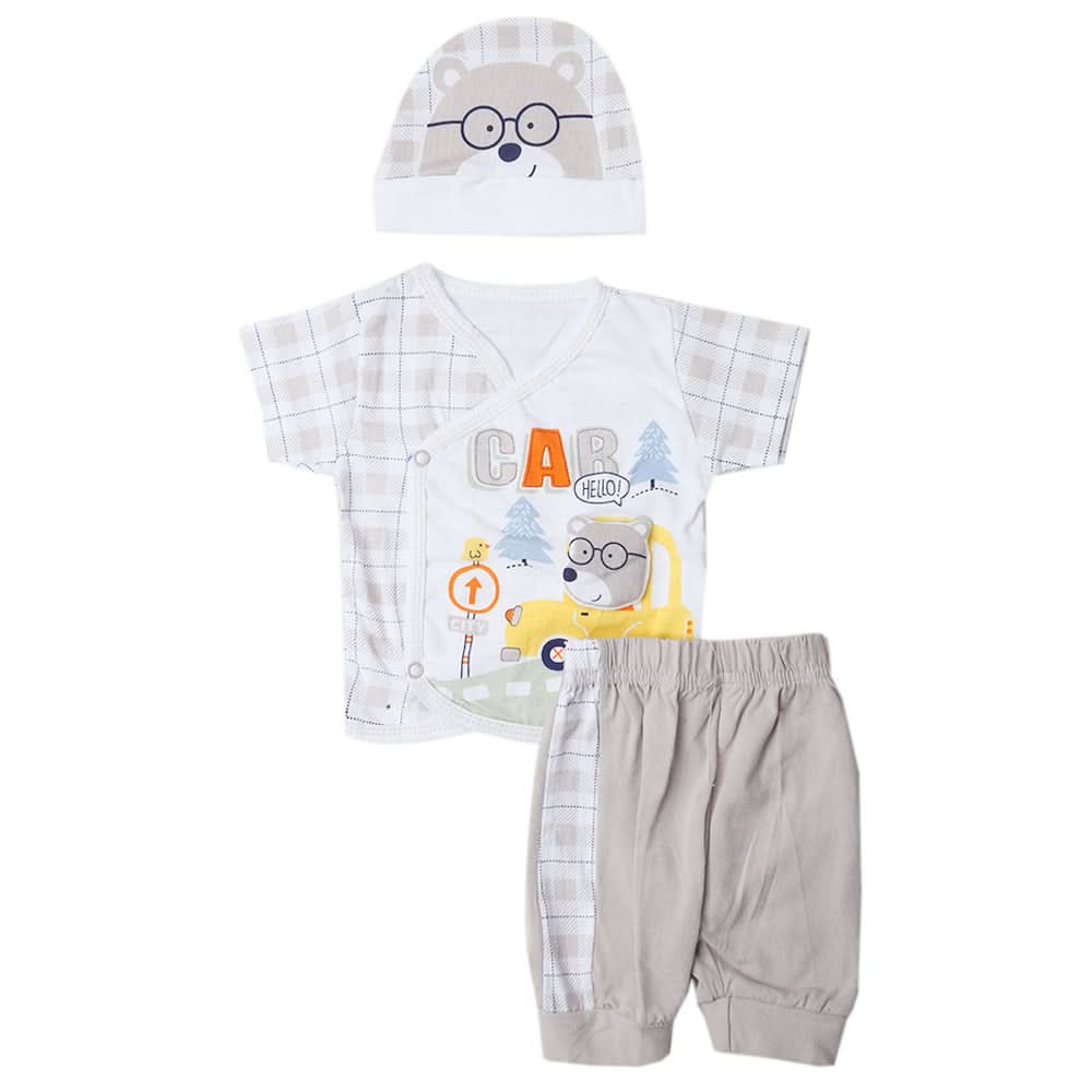 Newborn Boys Half Sleeves Suit - Beige, Kids, New Born Boys Sets And Suits, Chase Value, Chase Value