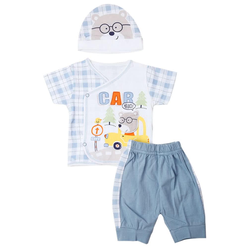 Newborn Boys Half Sleeves Suit - Blue, Kids, New Born Boys Sets And Suits, Chase Value, Chase Value