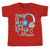 Boys Half Sleeves Jersey T-Shirt 4142 - Rust, Kids, Boys T-Shirts, Chase Value, Chase Value