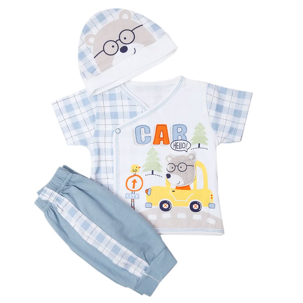 Newborn Boys Half Sleeves Suit - Blue, Kids, New Born Boys Sets And Suits, Chase Value, Chase Value