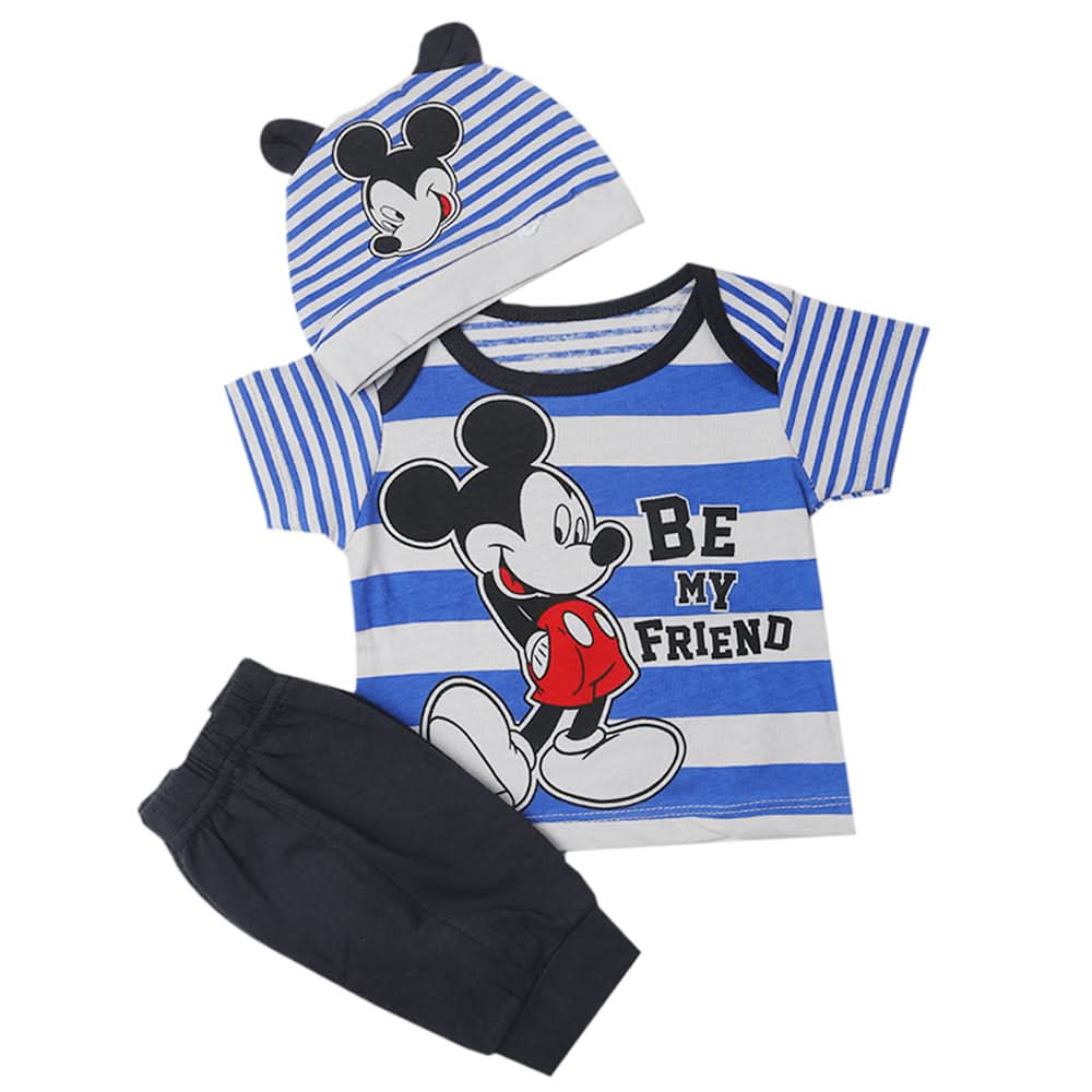 Newborn Boys Half Sleeves Suit - Royal Blue, Kids, New Born Boys Sets And Suits, Chase Value, Chase Value