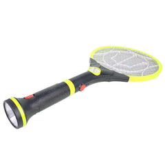 Rechargeable Electric Insect & Mosquito Racket With LED Torch - Yellow, Home & Lifestyle, Emergency Lights & Torch, Chase Value, Chase Value