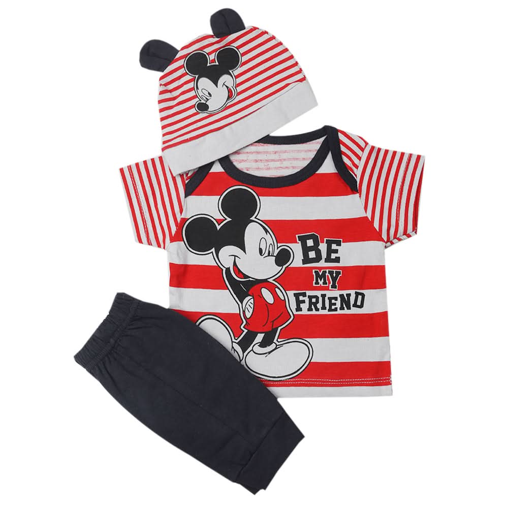 Newborn Boys Half Sleeves Suit - Red, Kids, New Born Boys Sets And Suits, Chase Value, Chase Value