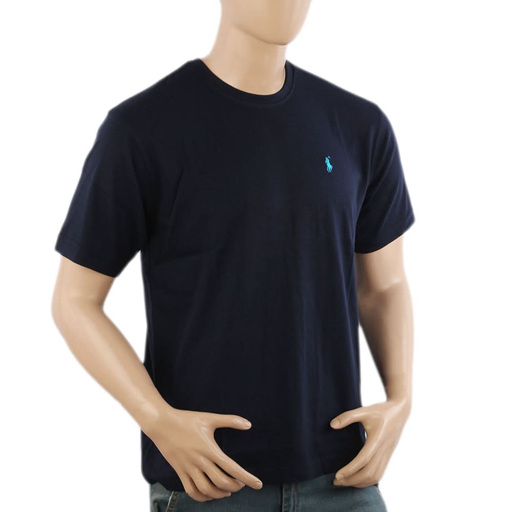 Men's Half Sleeves Round Neck T-Shirt - Dark Blue, Men's T-Shirts & Polos, Chase Value, Chase Value