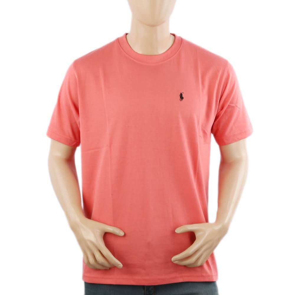 Men's Half Sleeves Round Neck T-Shirt - Pink, Men's T-Shirts & Polos, Chase Value, Chase Value