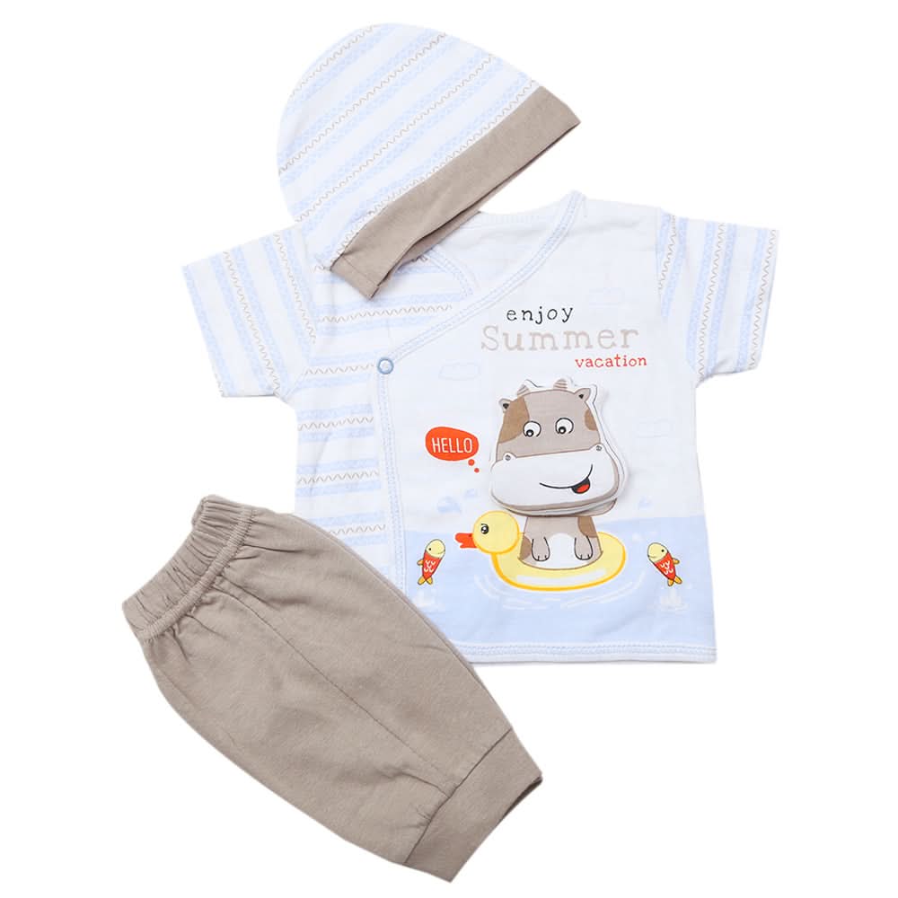 Newborn Boys Half Sleeves Suit - Blue, Kids, Newborn Boys Sets And Suits, Chase Value, Chase Value