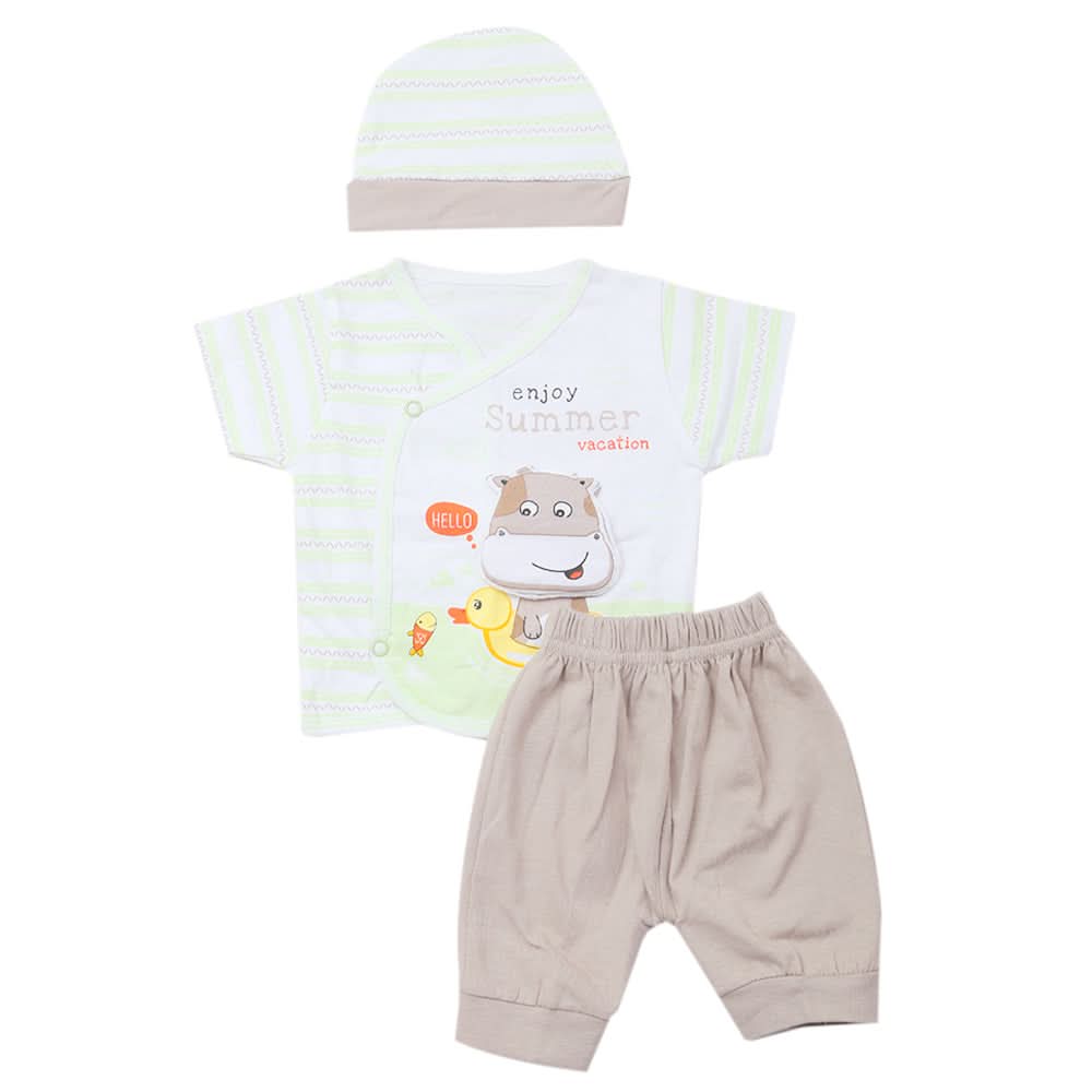 Newborn Boys Half Sleeves Suit - Green, Kids, Newborn Boys Sets And Suits, Chase Value, Chase Value