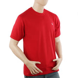 Men's Half Sleeves Round Neck T-Shirt - Red, Men's T-Shirts & Polos, Chase Value, Chase Value