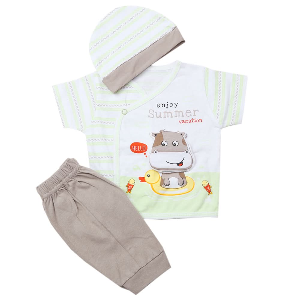 Newborn Boys Half Sleeves Suit - Green, Kids, Newborn Boys Sets And Suits, Chase Value, Chase Value